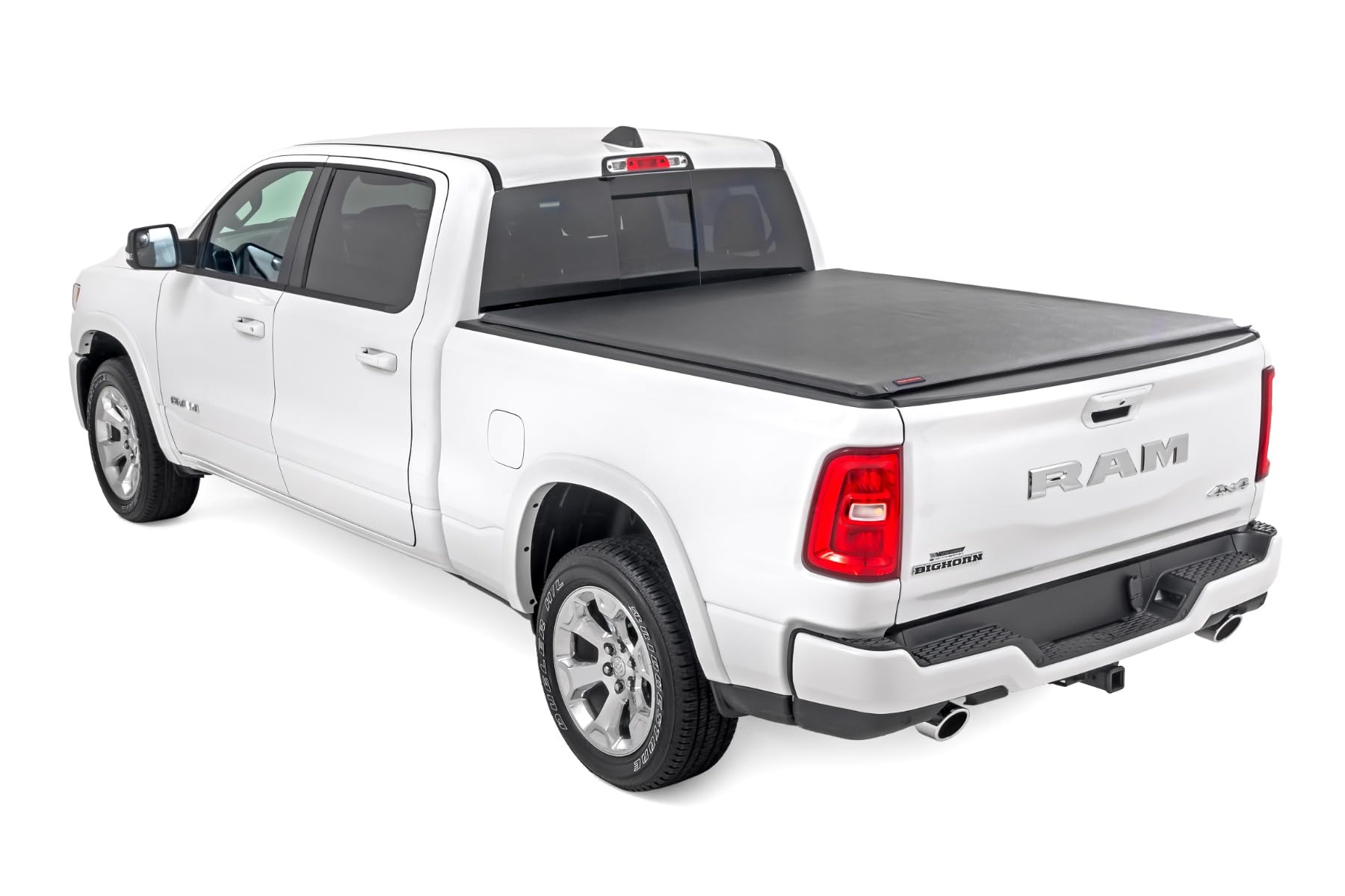 Rough Country Tonneau Cover Soft Roll Up for Ram 1500 (2019-2026) TRX (2021-2024) - Fits 6'4 Bed, Weatherproof Bed Cover