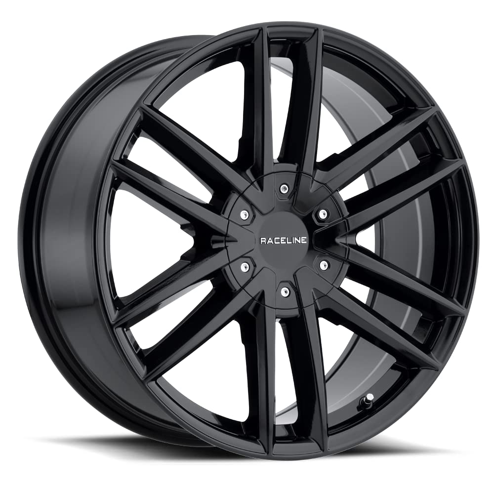 Raceline 158B IMPULSE Wheels Gloss Black 18X8"5X114.3/5X127 Bolt Pattern +35mm Offset/(5.88"B/S) 6 Spoke Aluminum Passenger Car Rims