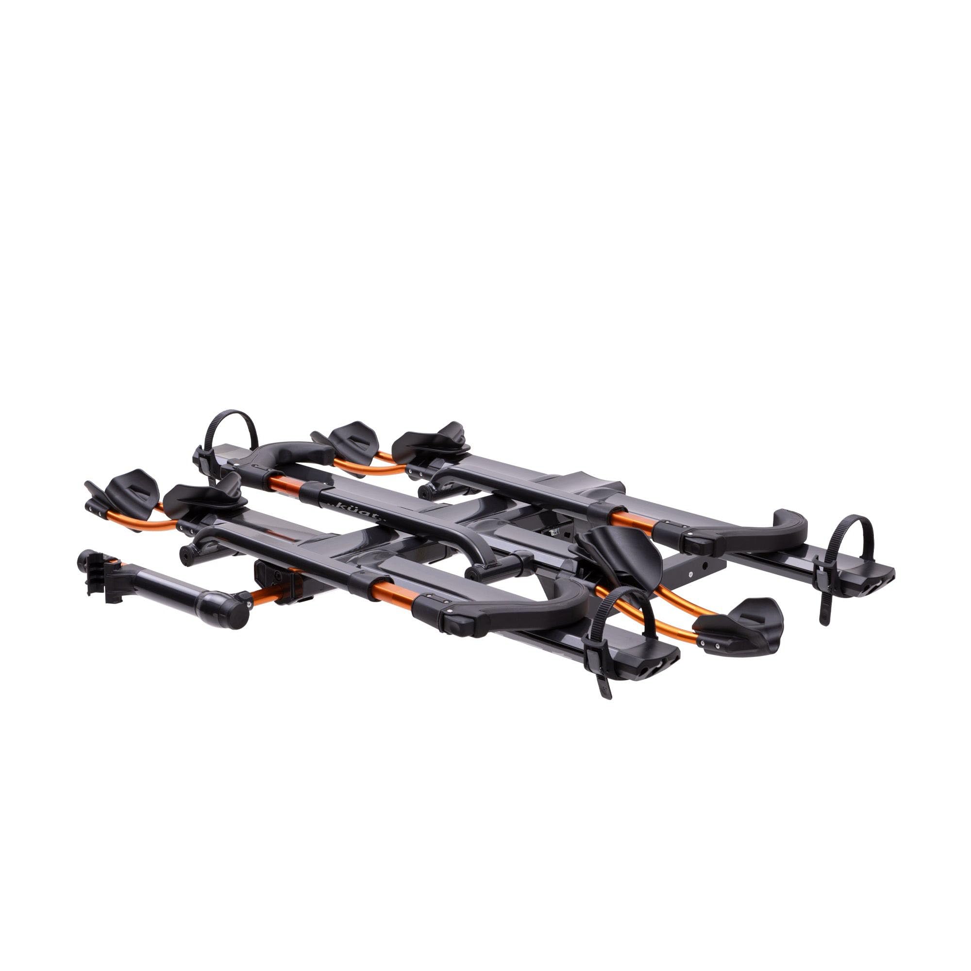 KUAT Add-On NV 2.0-2" - +1 -Bike Rack | Increases The 2" NV 2.0 to a 3-Bike Hitch Rack | Rugged All-Metal Construction | E-Bike Compatible | Gray Metallic and Orange Anodize (NA21G)