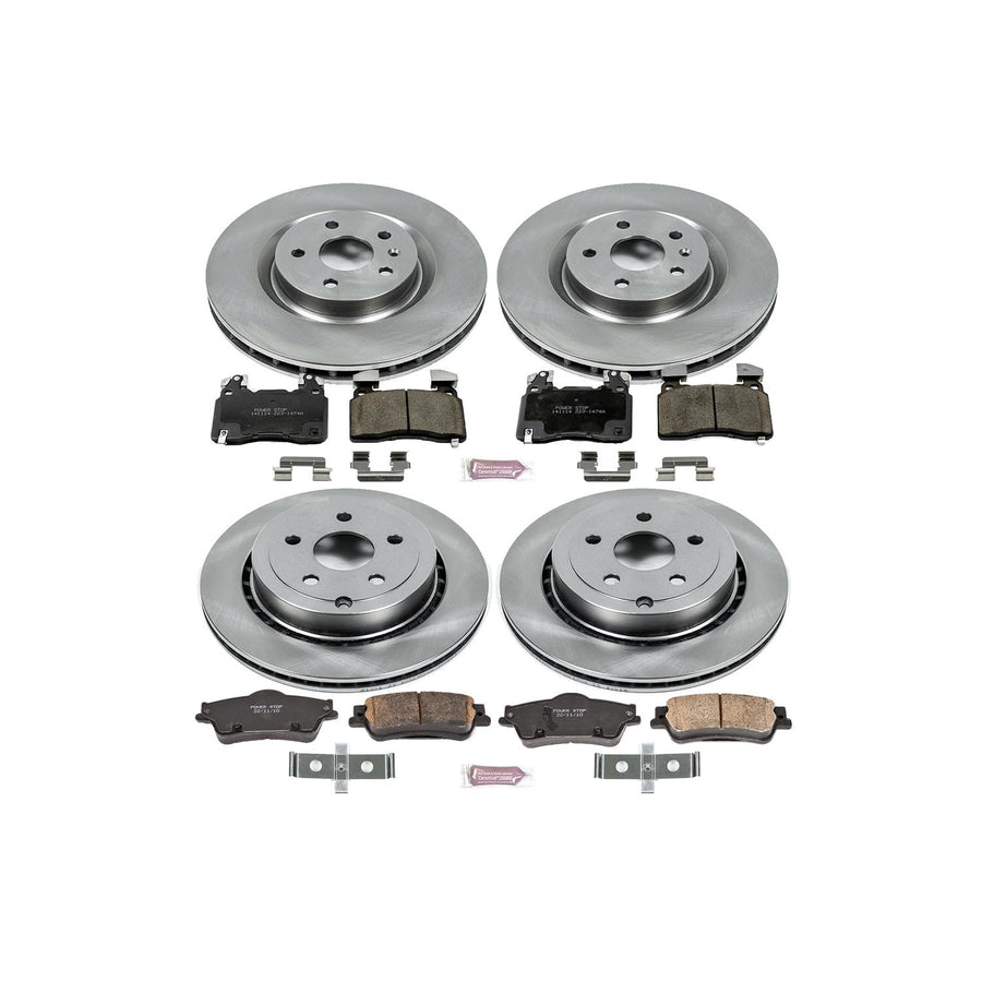 Power Stop KOE7005 Front and Rear Replacement Brake Kit-OE Brake Rotors & Ceramic Brake Pads For Chevrolet SS 2014 [Model Specific]