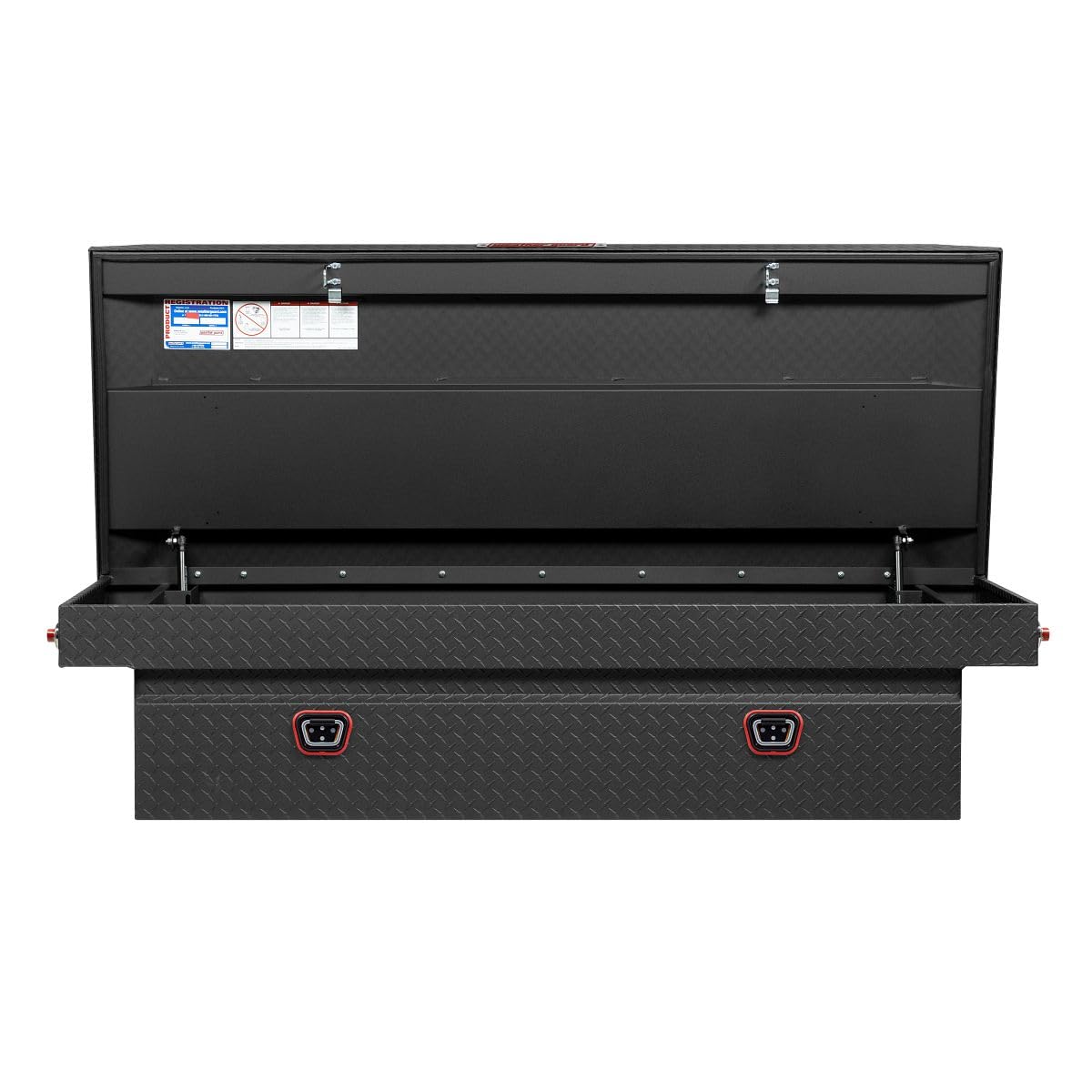 Weather Guard Saddle Truck Box Model 117-52-04, Aluminum, For Full-Size Trucks, Extra Wide, Textured Matte Black, 15.5 cu ft capacity