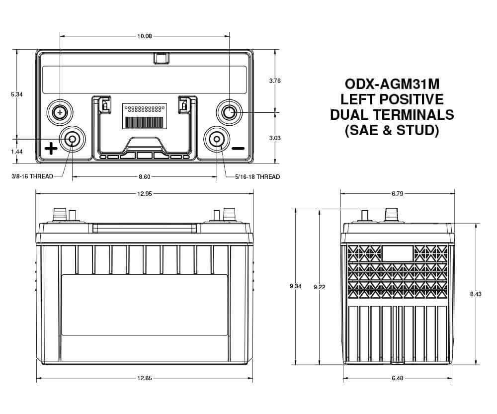 Extreme Series Odyssey Battery, AGM