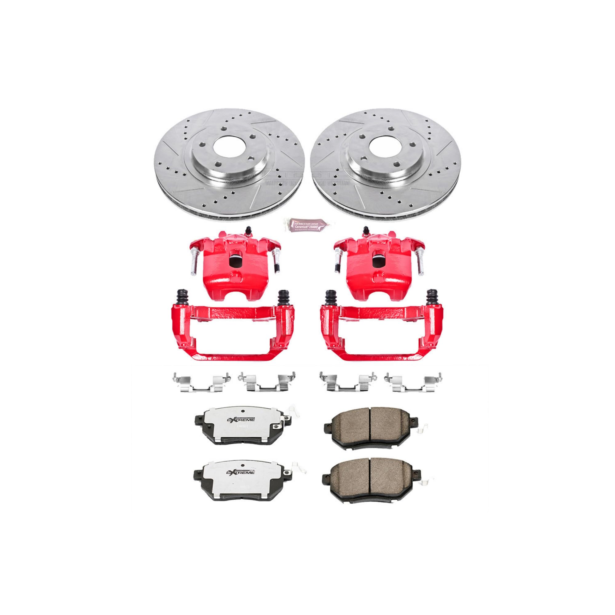 Power Stop Front KC091-26 Z26 Street Warrior Brake Kit For Nissan Maxima 2004-2006 [Model Specific]