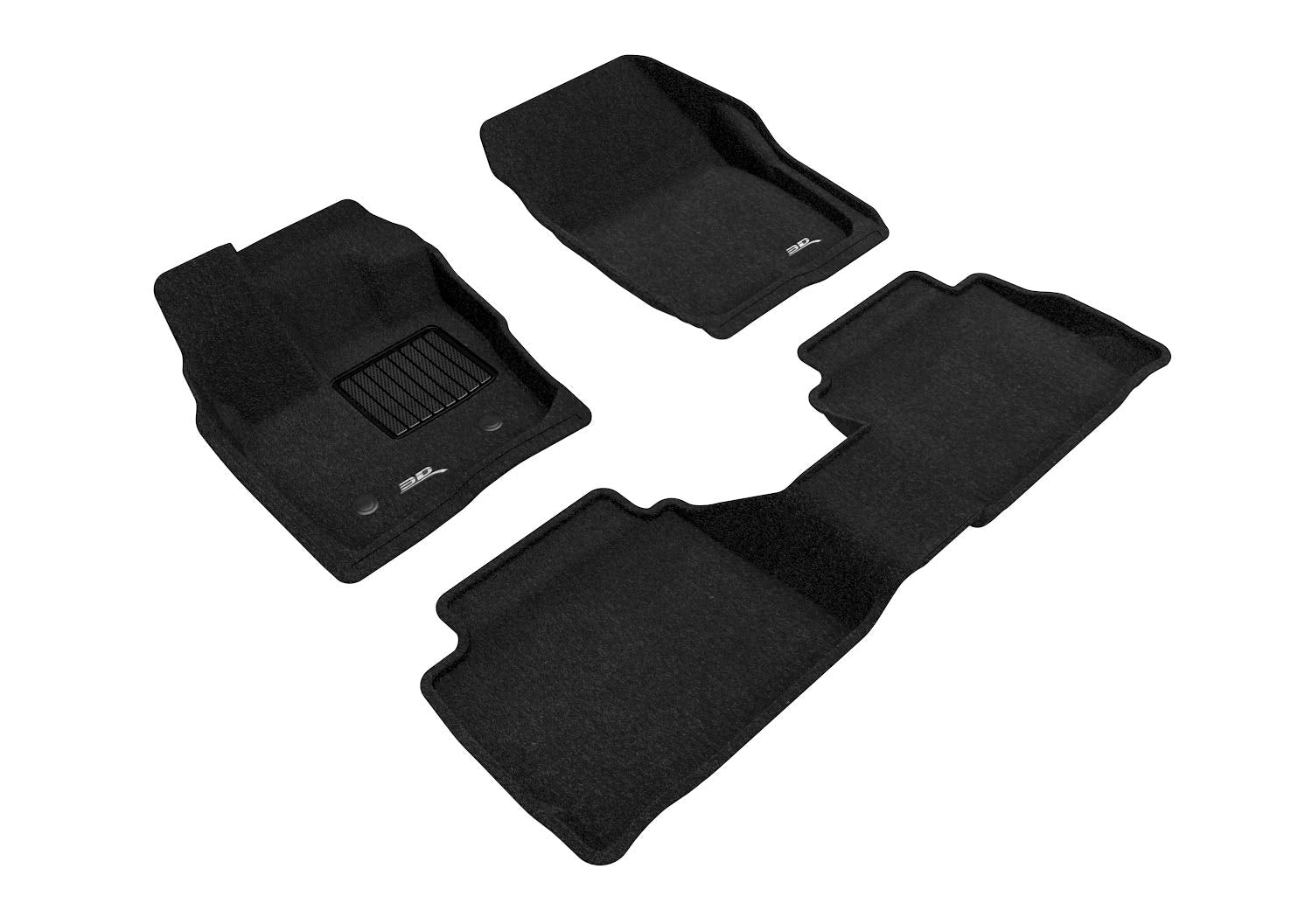 3D MAXpider Custom Fit All-Weather Floor Mats for 2017-2020 Lincoln MKZ Car Floor Liners Elegant Series (1ST & 2ND Row)