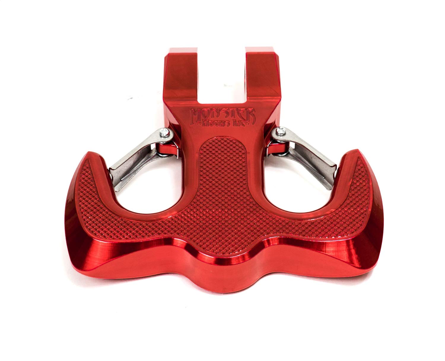 Hammerhead Hook – Red Monster Hooks | 16,000 lbs. Load Rating | Dual Safety Latches | 6061 Aluminum | Powder Coated