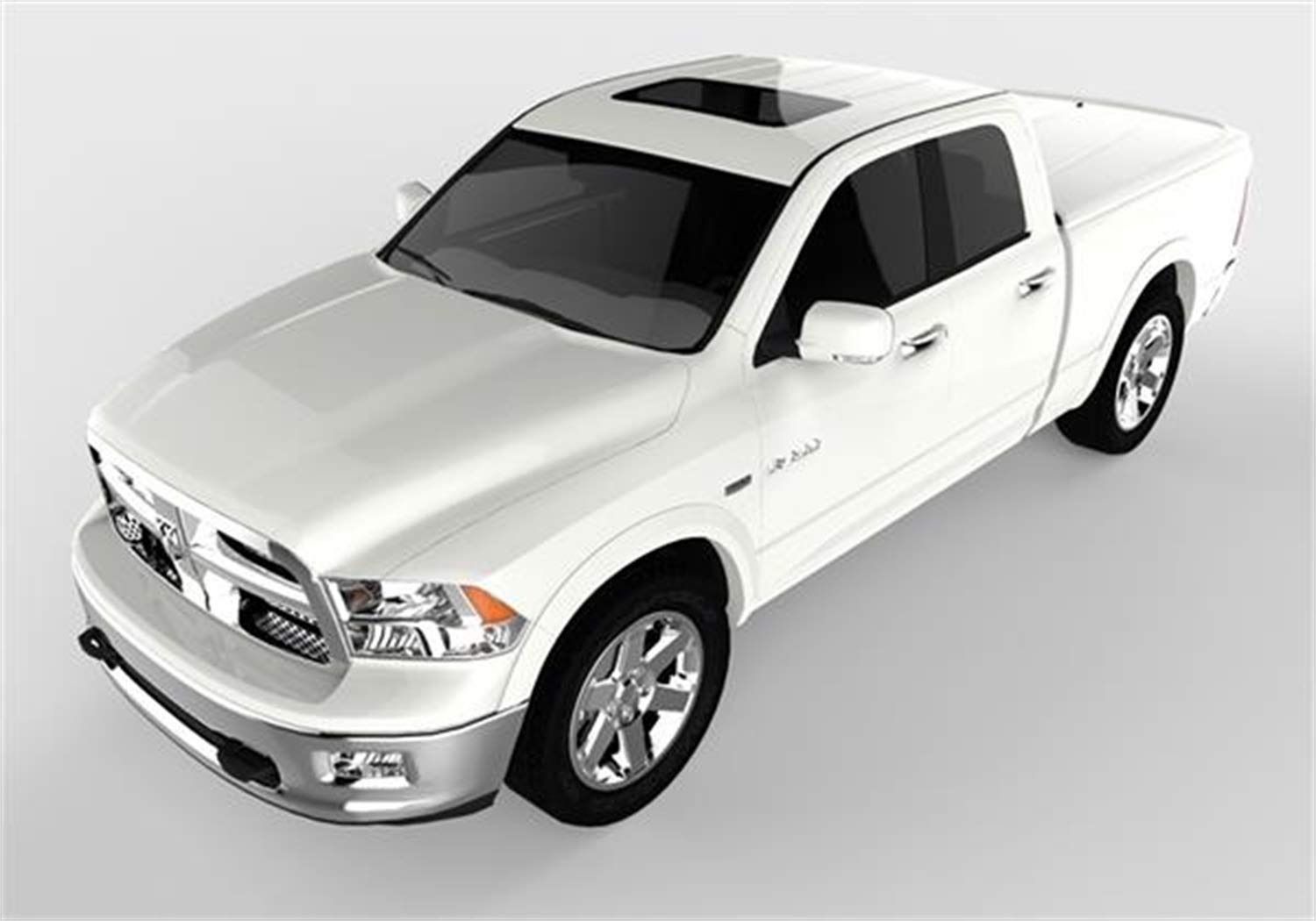 UnderCover RealTruck Lux One-Piece Truck Bed Tonneau Cover | UC3076L-PW7 | Fits 2009 - 2018, 2019 - 2020 Classic Dodge Ram 1500, 2010-20 2500/3500, Std/Quad/Mega (PW7 - Bright White) 6' 4" Bed (76.3")