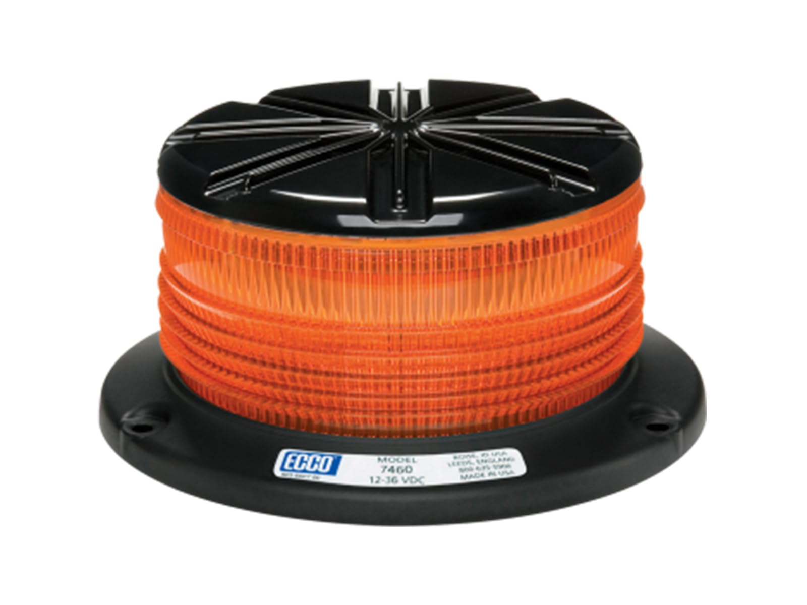 7460cc Ecco Safety Group Led Beacon: Profile, 12-36vdc, Clear Lens, Clear Illumination