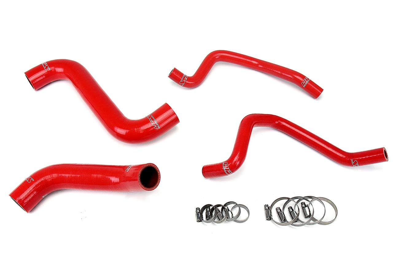 3-ply Reinforced Silicone Radiator + Heater Coolant Hose Kit HPS Red 57-1810-RED