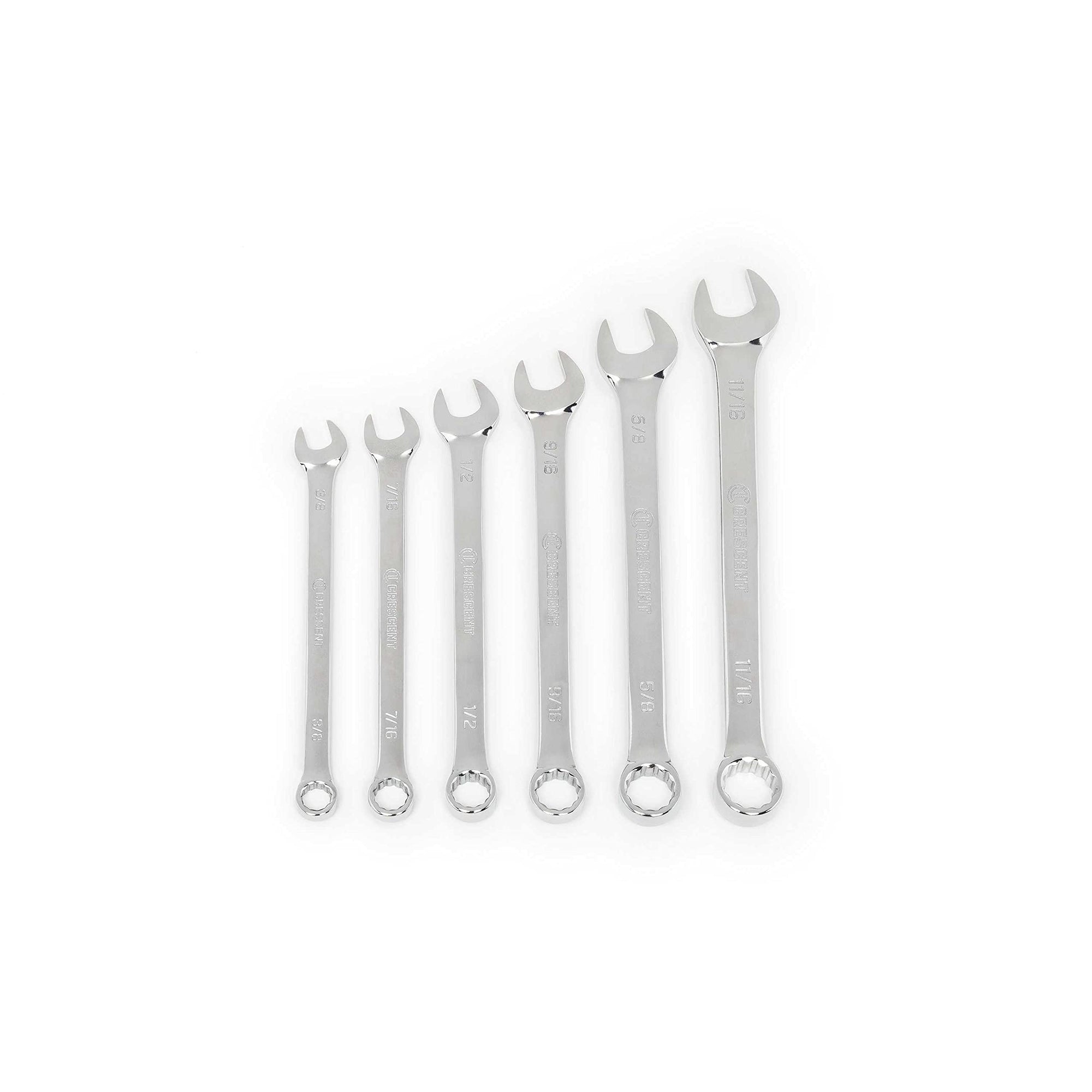 6 Piece Crescent 12 Point SAE Combination Wrench Set - CCWS0-05