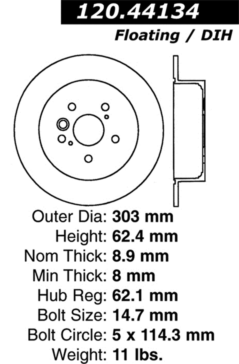 Sport Drilled/Slotted Brake Rotor StopTech 127.44134R (Rear Right), 1 Pack