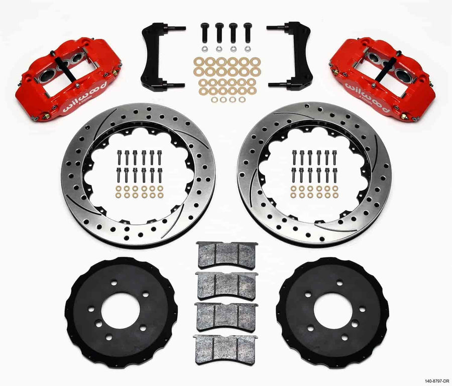 Front Hat Kit FNSL6R,13.06", Drilled, Red