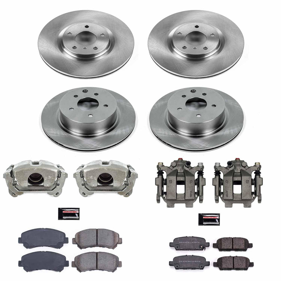 Power Stop KCOE8059 Stock Replacement Front & Rear Brake Kit with OE Calipers For Nissan Maxima 2016-2020 [Model Specific]