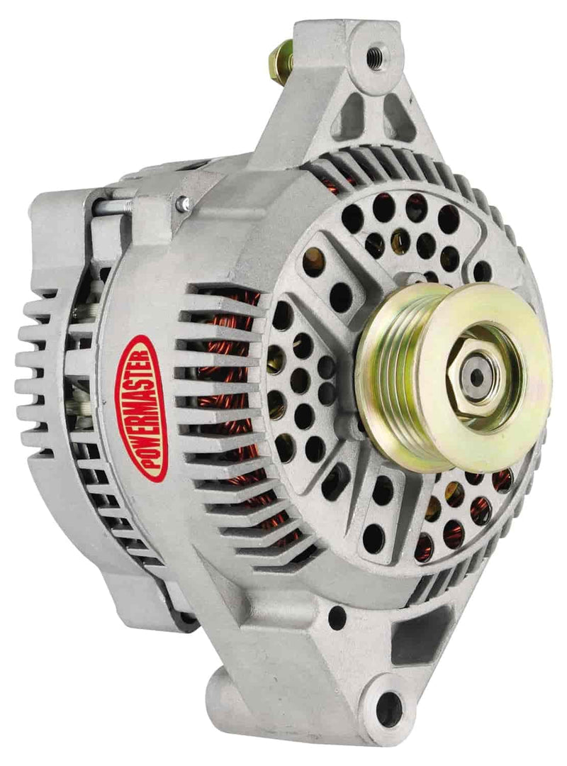 Alt Ford Powermaster 3G Black 200A 6 grv Pulley Large Frame Str MTG 8.11" 7:00 O'clock OE Only VR