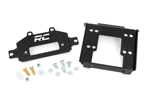Rough Country Winch Mounting Plate Black for 2014-2022 Polaris RZR XP 1000 - 93042