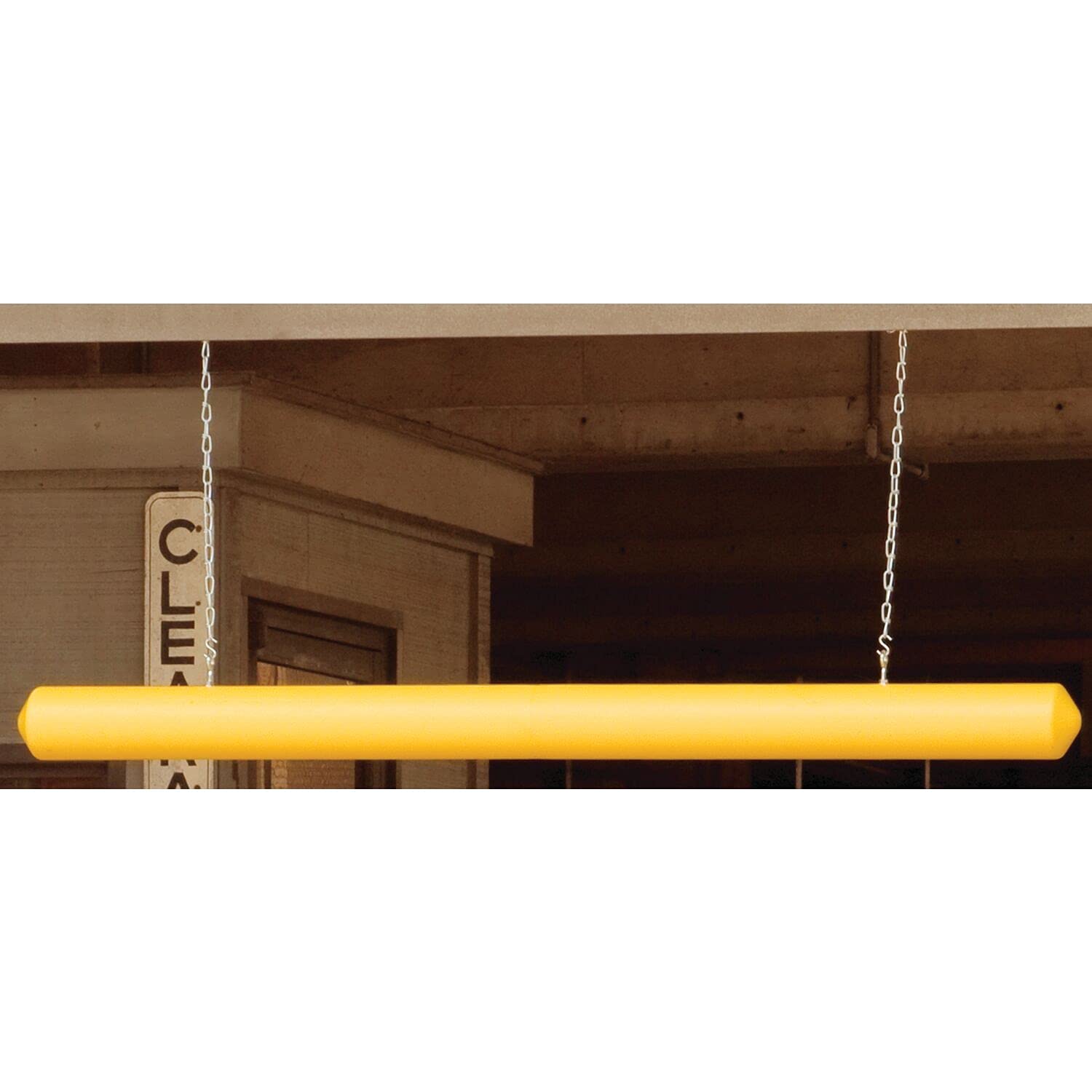 Eagle Polyethylene 1780 Clearance Bar with Eye Bolts, Yellow, 76" Height, 5" Diameter