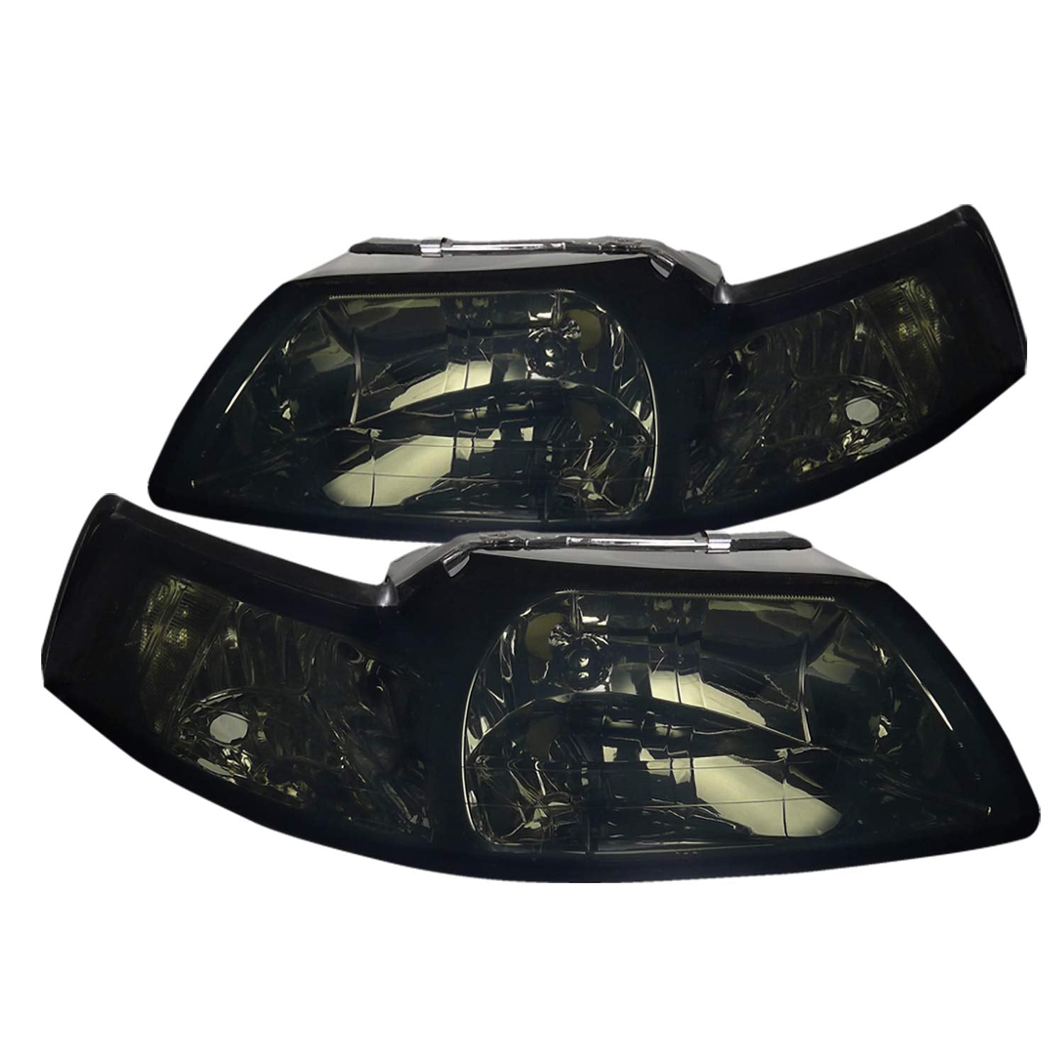 LH-MST99G-RS Spec-D Tuning Headlights- Smoke FORD MUSTANG 94-04