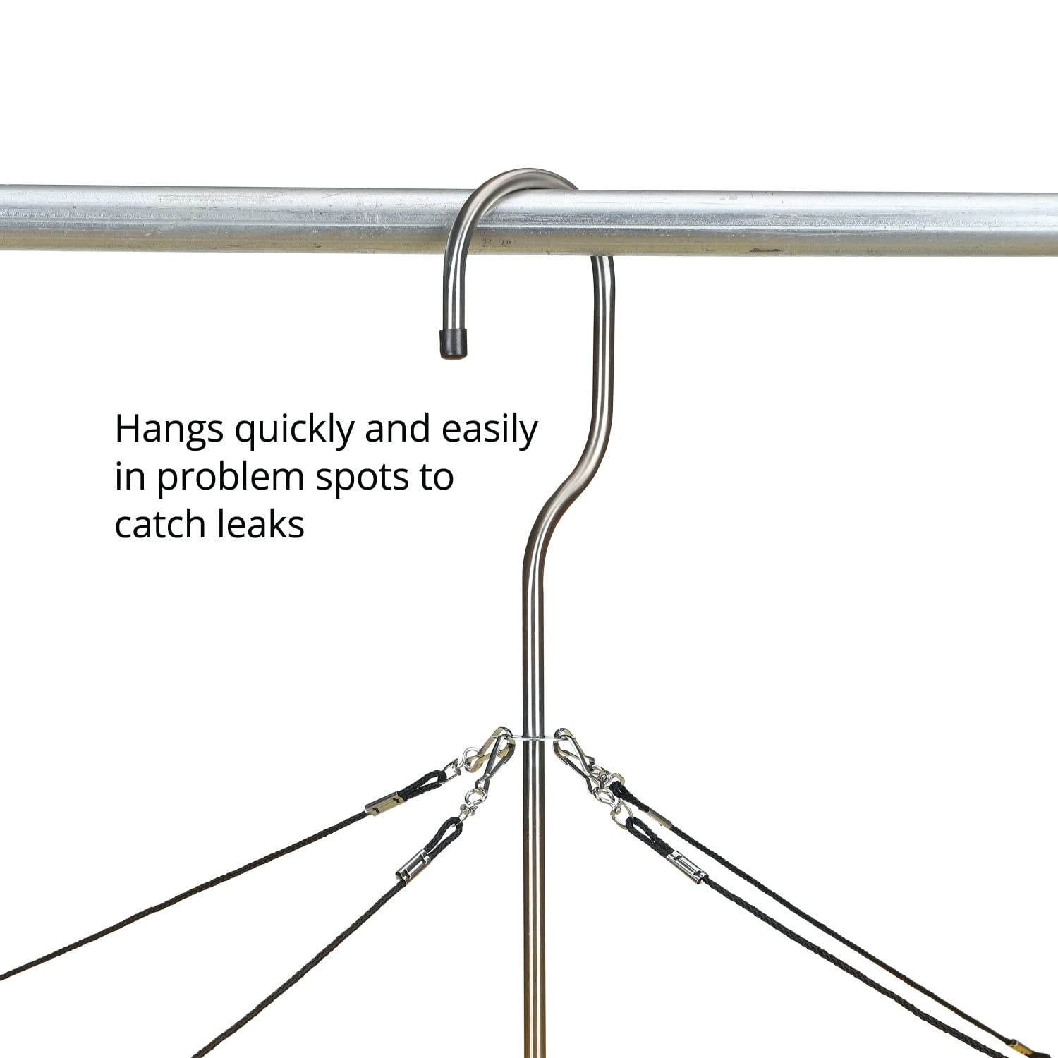 PIG Umbrella-Style Roof Leak Diverter Tarp Kit - 30" x 30" - Translucent - TLS461-TR