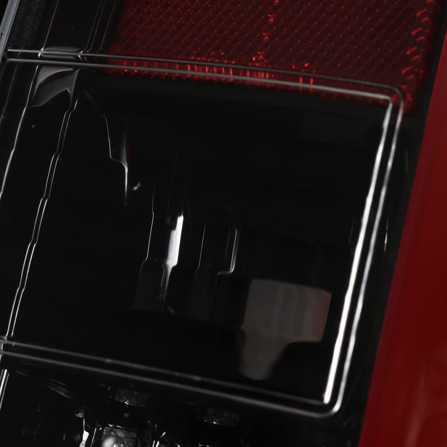 Spec-D Tuning Clear Lens Jet Black Housing Red Sequential LED Bar Tail Lights Compatible with 2014-2021 Toyota Tundra Left + Right Pair Assembly
