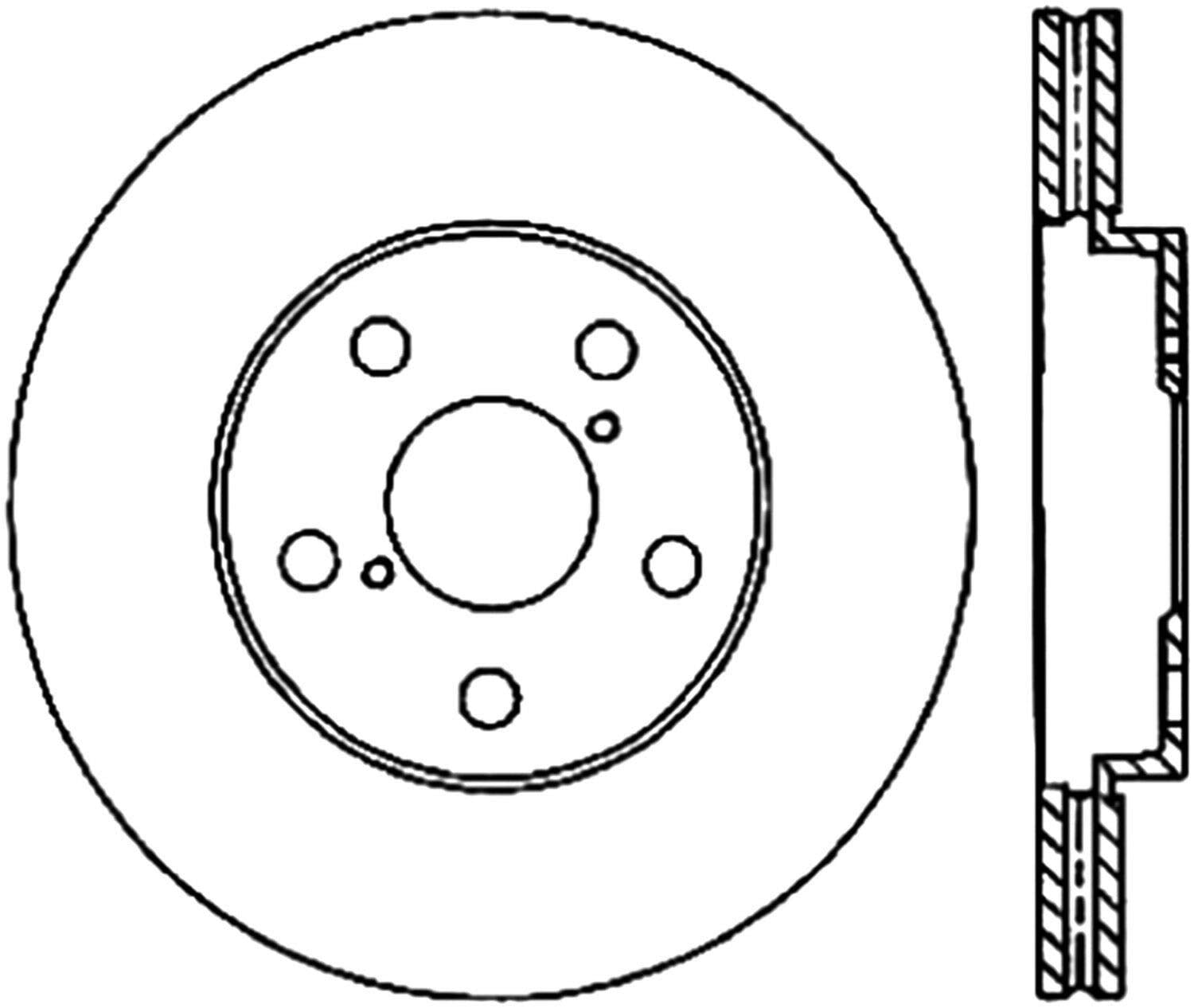 Centric 121.44139 C-Tek Front Right Automotive Replacement Brake Rotor Fits Select 2006-2015 Lexus (GS300, IS250)