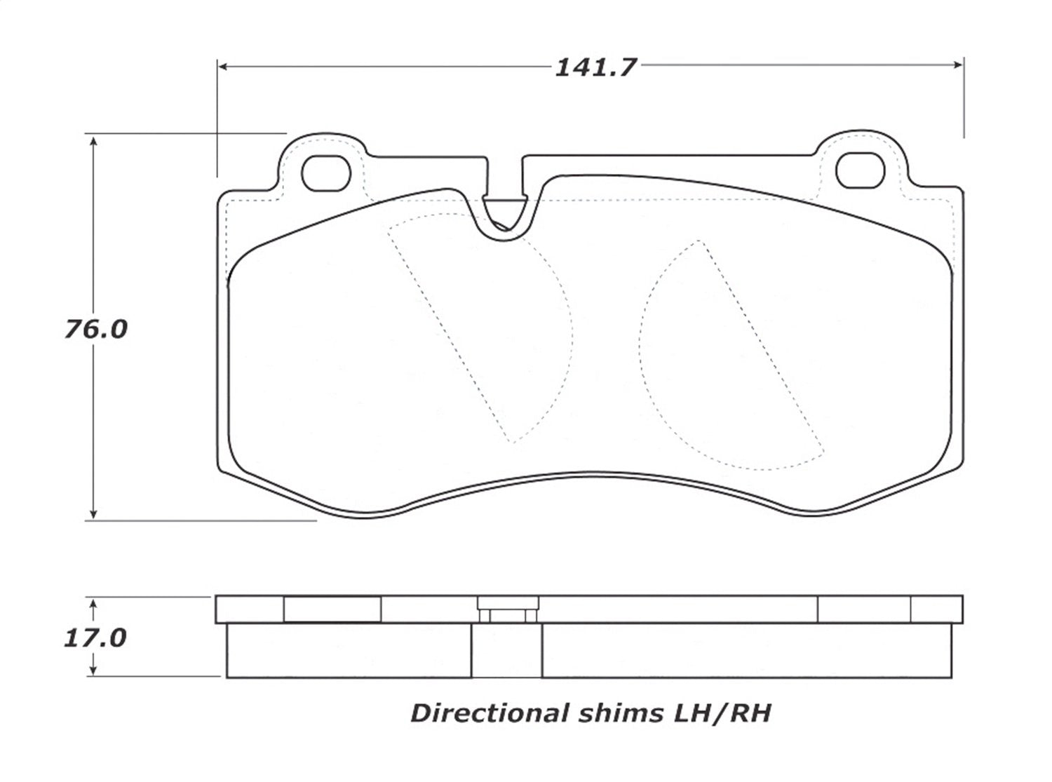 Front StopTech 308.12230 Brake Pads with Shims and Hardware Street