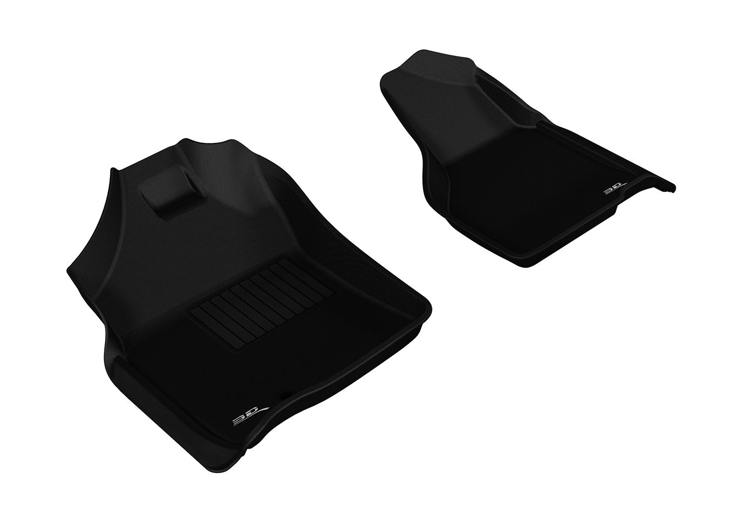 3D MAXpider Custom Fit Front Row All-Weather Floor Mat for Select Dodge Ram Models - Kagu Rubber (Black)