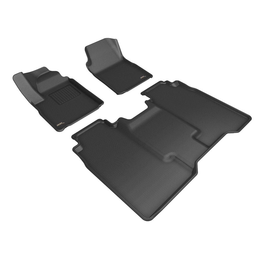3D MAXpider Kagu Custom Fit Floor Mat (Black) Compatible with Chevrolet Silverado EV Crew CAB 2024-2026 Viny Floor - Full Set