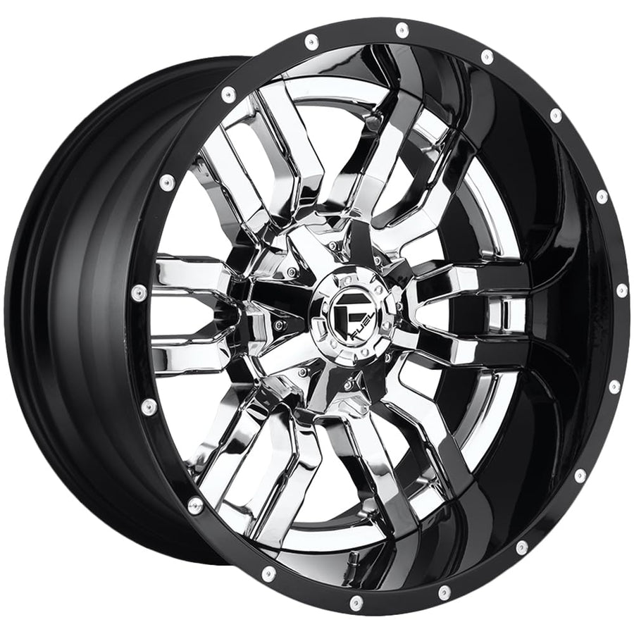 D270 Fuel Sledge 22x10 6x135/6x139.7-13mm Chrome Wheel Rim