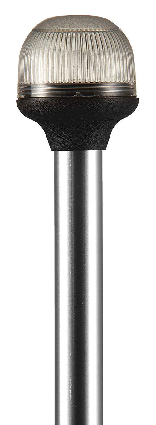 Folding 12-Inch All-Round Attwood Marine Boat Incandescent Pole Light, Silver, One Size