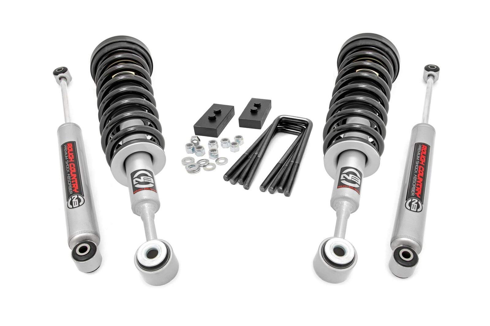 2.5" Rough Country Suspension Lift Kit w/N3 Struts & N3 Rear Shocks for Ford F-150 4WD (2004-2008)