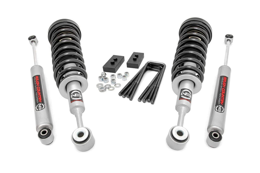 2.5" Rough Country Suspension Lift Kit w/N3 Struts & N3 Rear Shocks for Ford F-150 4WD (2004-2008)