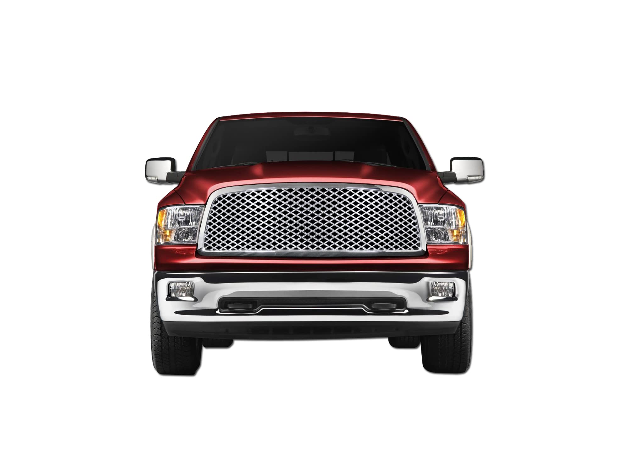 Mesh Front Hood Grille Armordillo USA - Chrome Fits 2009-2012 Dodge Ram 1500 7147782