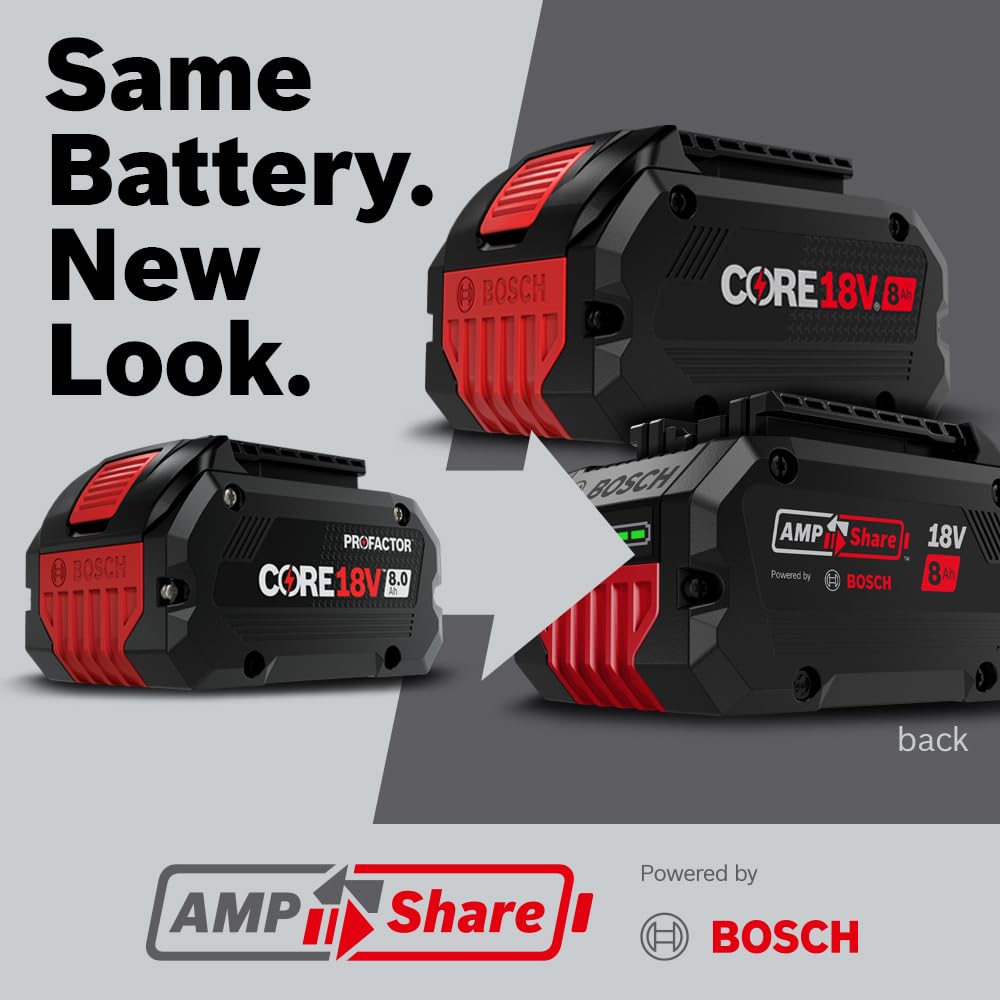 BOSCH 18V Starter Kit GXS18V-16N14 with (1) CORE18V® 8 Ah High Power Battery and (1) 18V 16 Amp Battery Turbo Charger