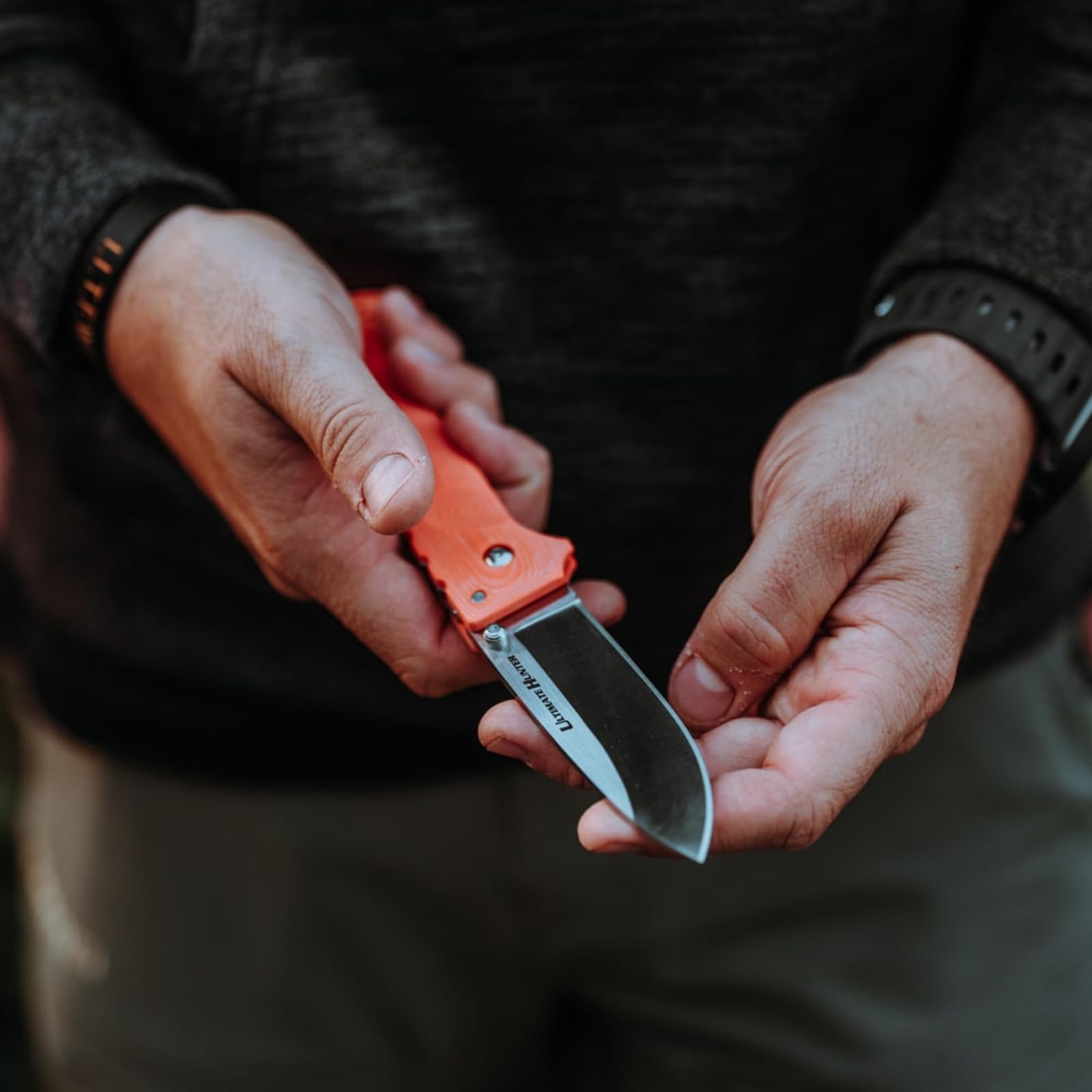 Cold Steel 3.5" Ultimate Hunter S35VN Razor-Sharp Blade 5" G-10 Easy-to-Grip Black Handle Hunting Folding Knife with Tri-Ad Locking Mechanism