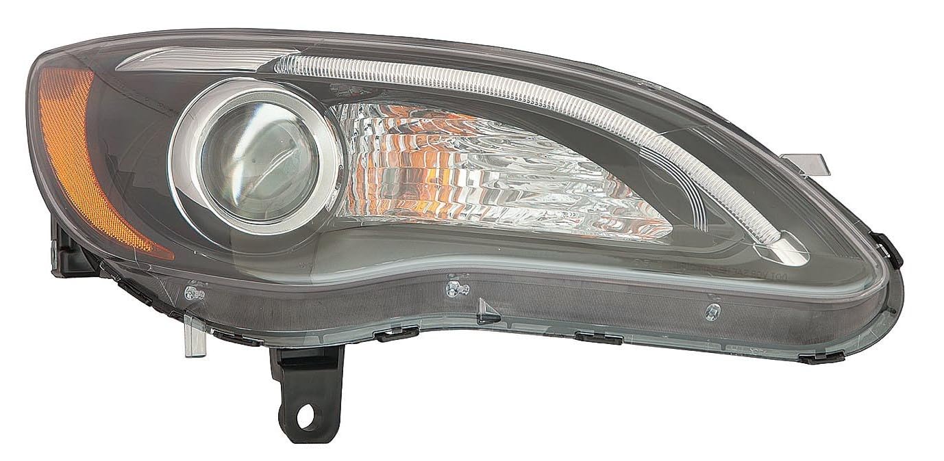 For Chrysler 200 Sedan/CONV 11-14 Headlight S BLK Bezel Passenger Side CAPA | DOT Certified 68088066AG | CH2503275C ACK