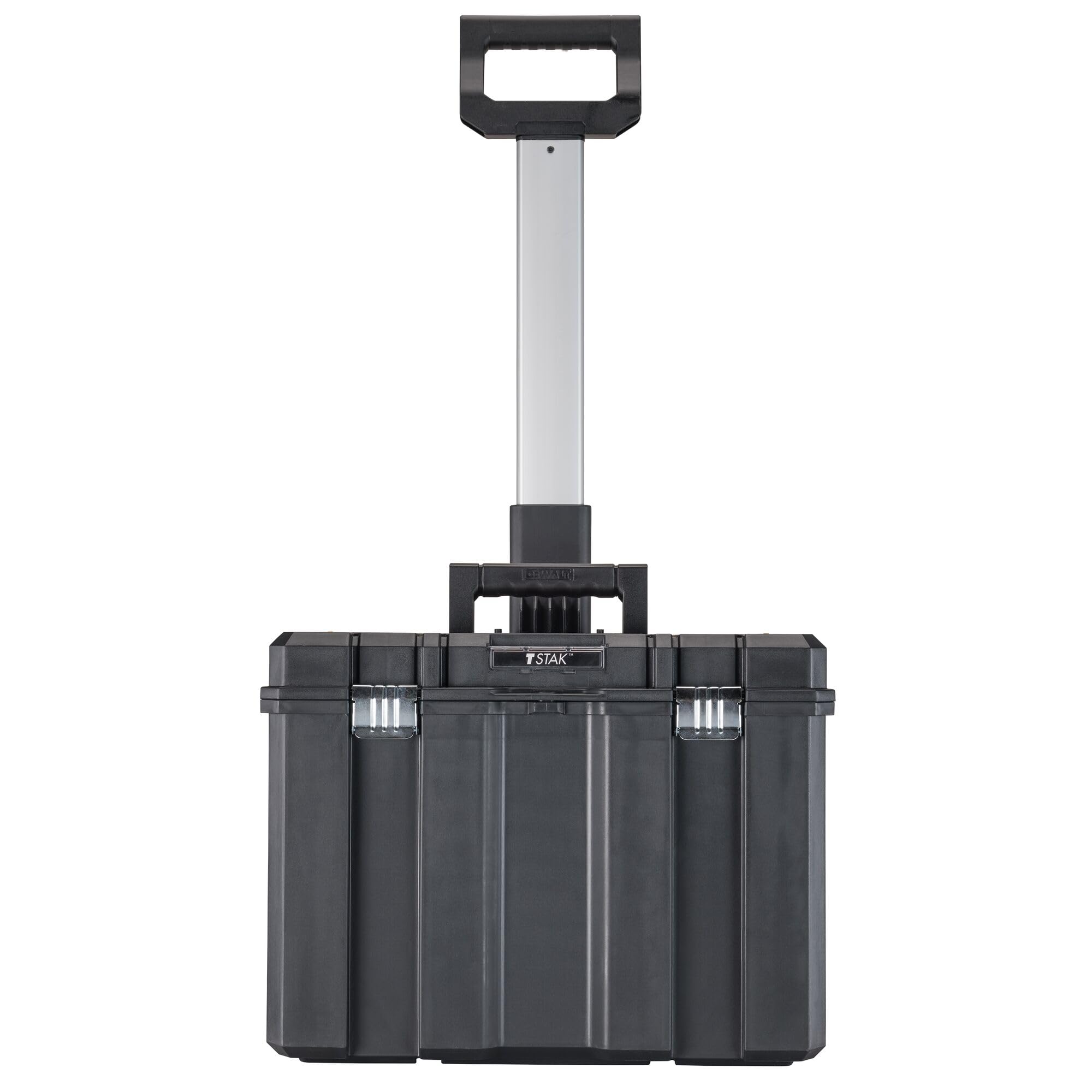 Modular DEWALT Tool Box with Wheels, Large Rolling Tool Box With Telescopic Handle, Portable Carrier Deep Stackable TSTAK Storage (DWST17820)