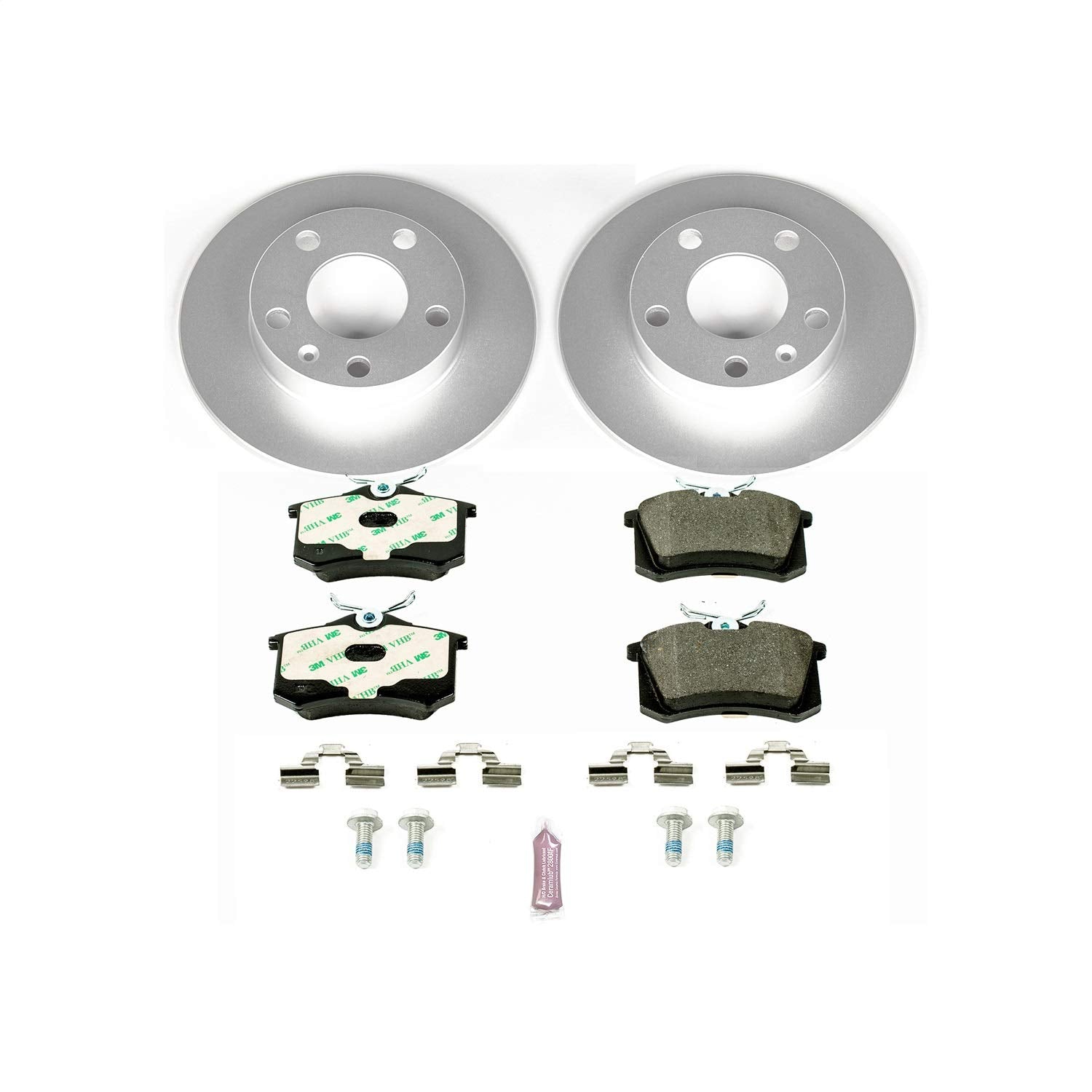 Power Stop ESK3129 Euro-Stop Rear Brake Kit For Audi A4 2002-2006, Audi A4 Quattro 2002-2005 [Model Specific]