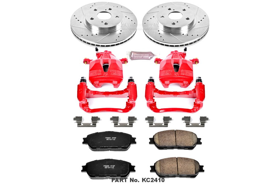 Power Stop 1-Click Performance Brake Kit KC2410 with Caliper, Front Only