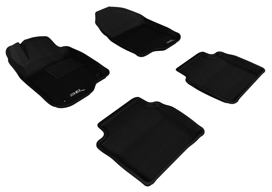 KAGU 3D MAXpider Custom Fit Floor Mat (BLACK) for 2008-2012 CHEVROLET MALIBU - 1ST ROW 2ND ROW