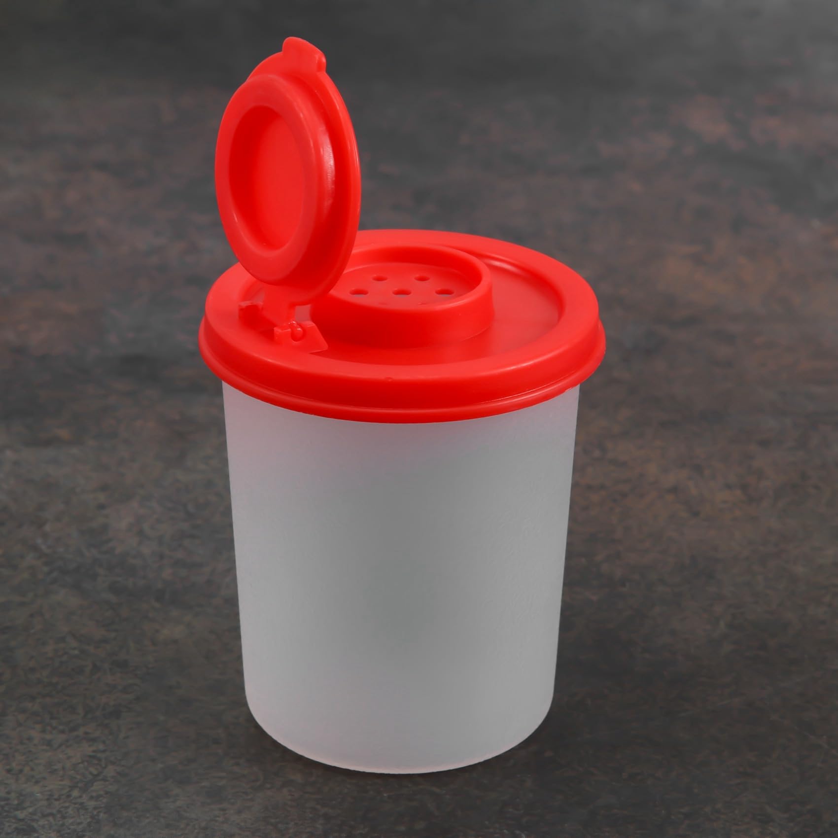24 Pieces Bdfhjln Salt and Pepper Shakers A Moisture Proof Salt Shakers with Red Lids Plastic Airtight Lids Dispenser Jars