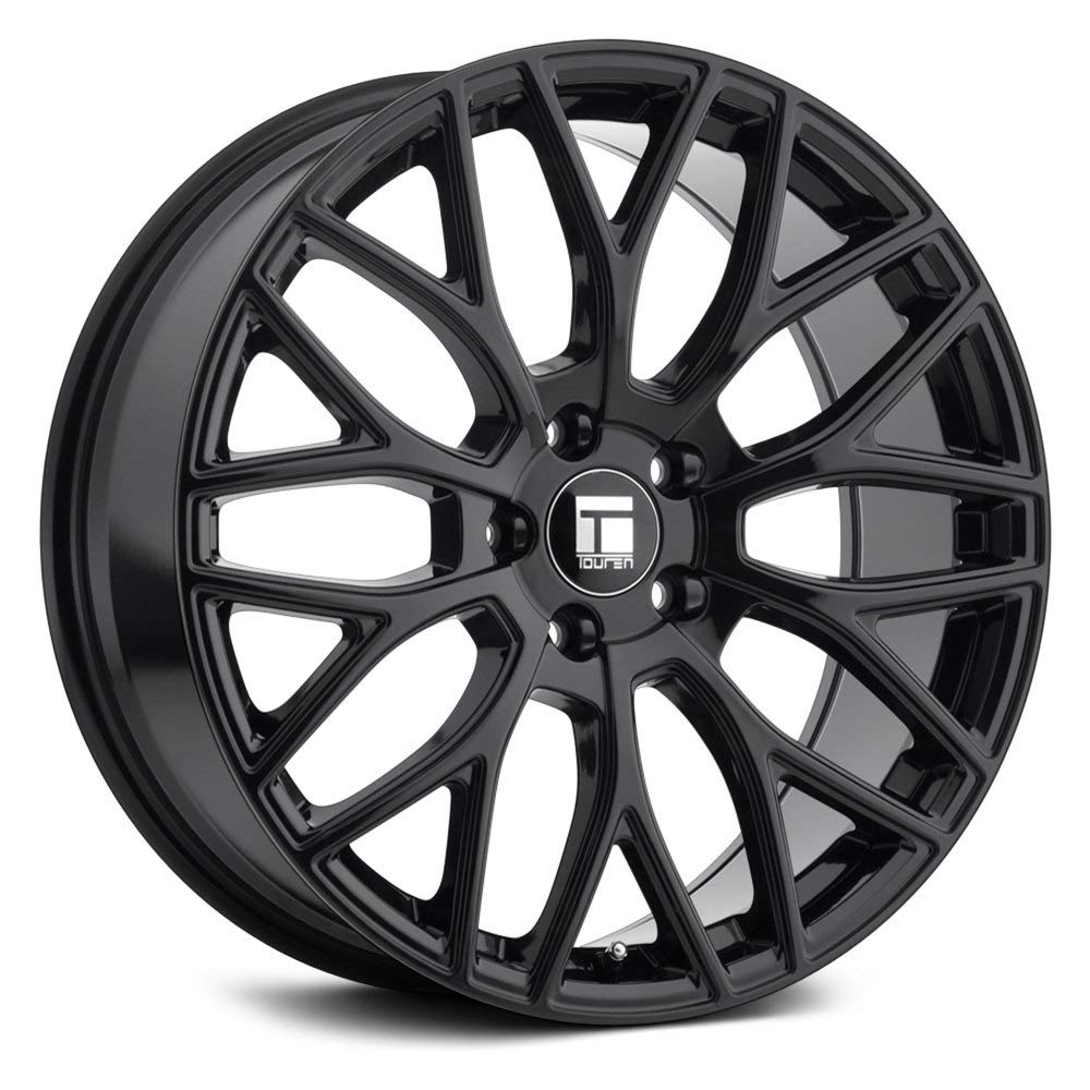 Gloss Black Touren TR76 Wheel with Alloy Steel (18 x 8. inches /108 x 108 mm, 35 mm Offset)