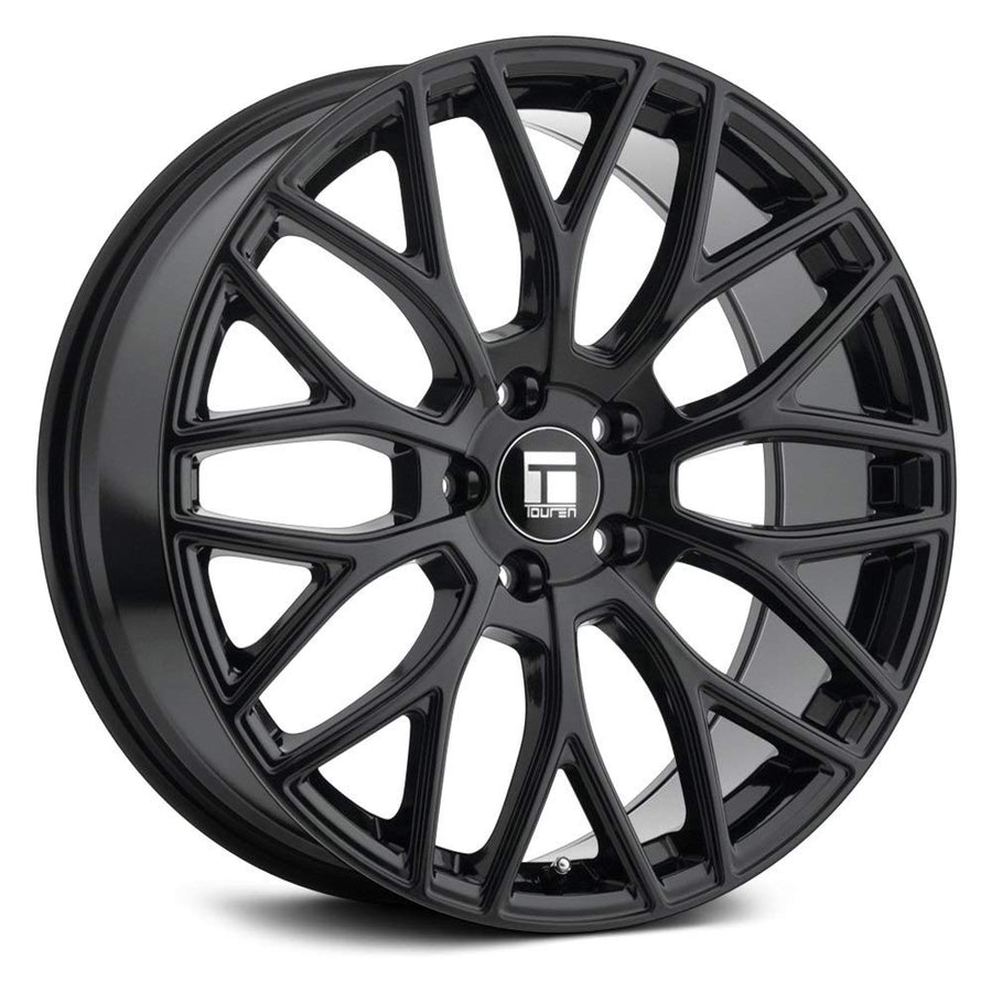 Gloss Black Touren TR76 Wheel with Alloy Steel (18 x 8. inches /108 x 108 mm, 35 mm Offset)
