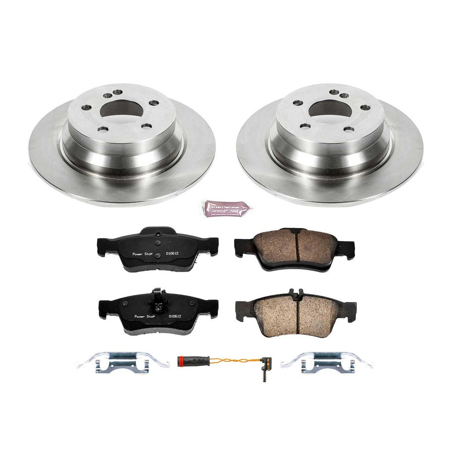 Power Stop KOE7745 Rear Replacement Brake Kit-OE Brake Rotors & Ceramic Brake Pads For Mercedes-Benz E250 2014-2016 [Model Specific]