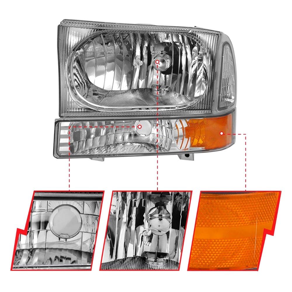 111458 Anzo, Usa Projector Headlamps Fits Ford E-450 Super Duty