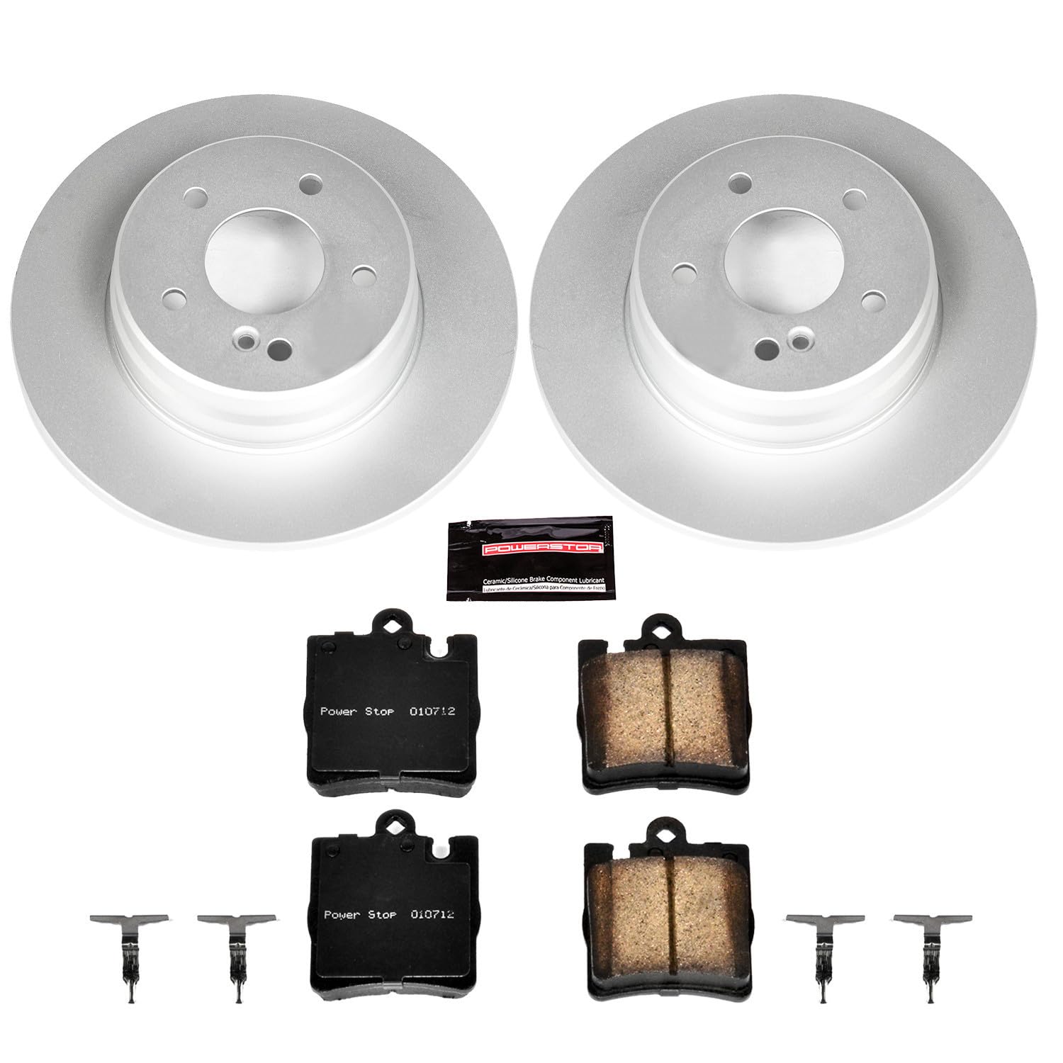 Power Stop Rear CRK620 Z23 Evolution Geomet Coated Brake Kit For Mercedes-Benz SLK280 2006-2008, Mercedes-Benz SLK300 2009-2011, Mercedes-Benz SLK350 2005-2009 [Model Specific]