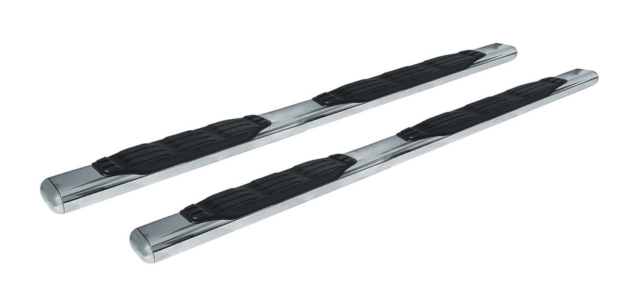 5" Oval Go Rhino 1000 Series Sidesteps & Brackets | Stainless Steel, Polished | 105451687PS | Fits 2020-2024 Jeep Gladiator JT, 4-Door
