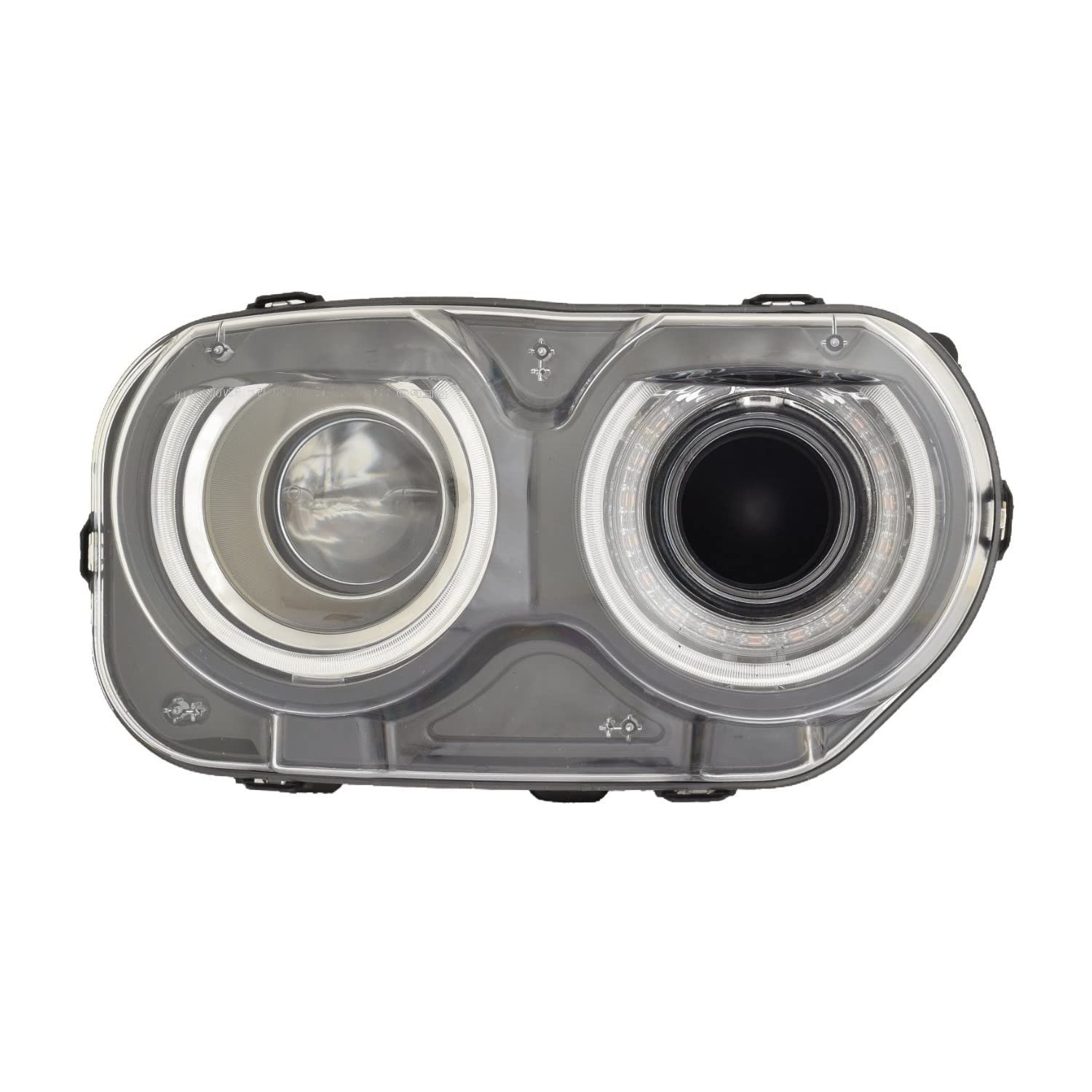 Headlight Halogen ACK for Dodge Challenger 15-22 with ILLUMINATION AIR DUCTS 1 without Logo Passenger Side CAPA | DOT Certified 68378878AB | CH2503323C