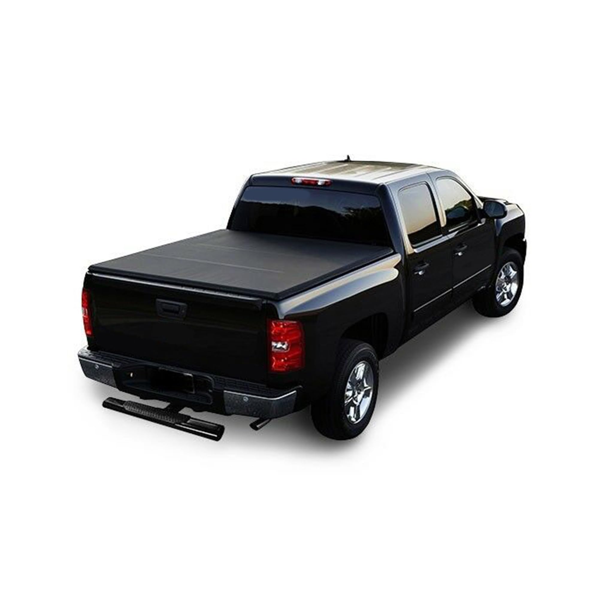 4.5" Black Oval Hitch Step Black Horse Rear Bumper Guard Compatible with Trucks and SUVs Equipped with 2" Receivers-HS28OVA