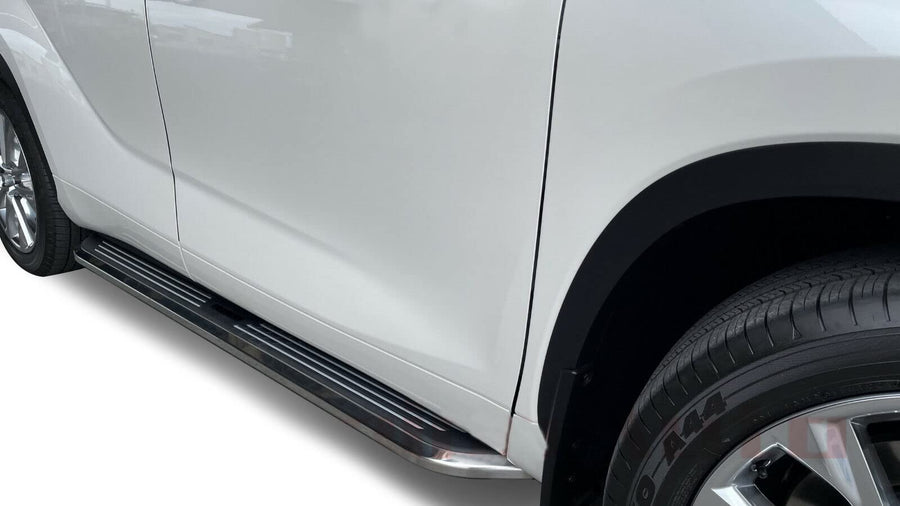 Pinnacle Black Horse Running Boards Black & Silver Compatible with 09-17 Traverse|07-09 Buick Enclave|07-17 GMC Acadia (Includes 2017 Limited Model & Excludes Denali)|07-10 Saturn Outlook-PICH79