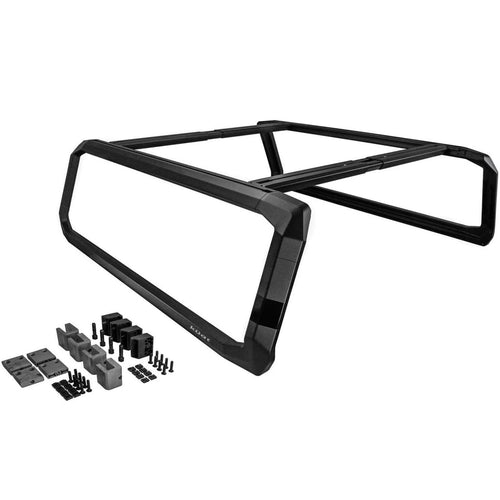 KUAT Ibex Durable Versatile Lightweight Aluminum Adjustable Truck Bed Rack - Stainless Steel Hardware Included | 1,200 LBS Static & 300 LBS Dynamic Weight Capacity, IBEXC1 - Mid-Size - Long-Bed