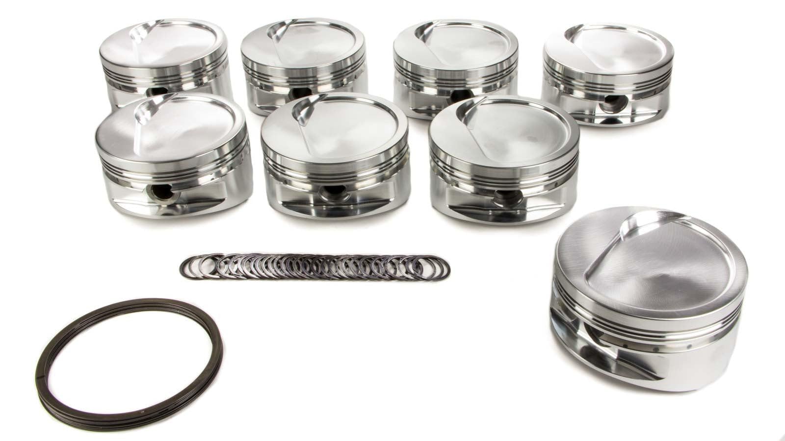 JE PISTONS Piston 257942 - Big Block Inverted Dome - Forged - 4.500 in Bore - 1/16 x 1/16 x 3/16 in Ring Grooves - Minus 20.00 cc - Big Block Chevy - Set of 8